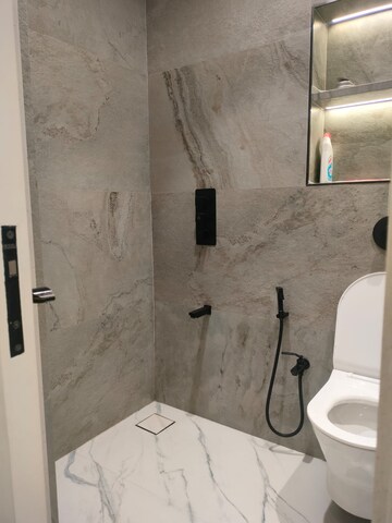 Bathroom in 2 BHK Apartment at Globe Heights, Goregaon East – for Rent