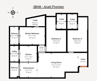 3 BHK Apartment For Resale in Aratt Premier Whitefield Bangalore  8057601