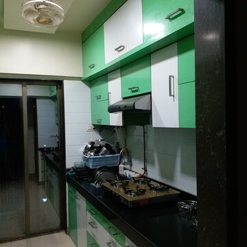 Kitchen in 3 BHK Apartment at Madhav Shreeji Palacia, Hiranandani Estate – for Rent