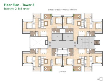 Floor Plan in 2 BHK Apartment at Rajesh Raj Infinia, Malad West – for Sale
