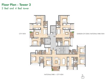 Floor Plan in 2 BHK Apartment at Rajesh Raj Infinia, Malad West – for Sale