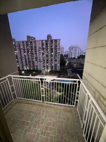 Balcony in 3 BHK Apartment at Unitech Uniworld Gardens 2, Sector 47 – for Rent