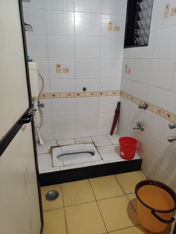 Bathroom in 2 BHK Apartment at Gajra Bhoomi Tower, Kharghar – for Rent