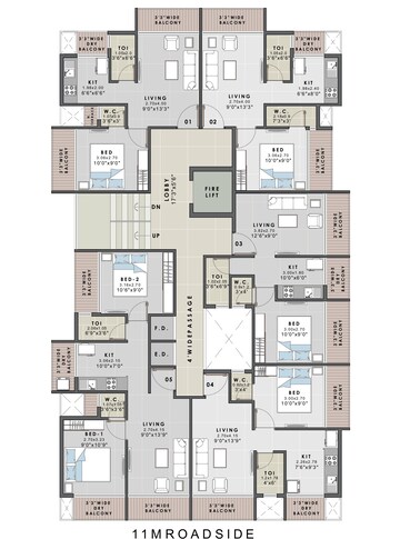 Floor Plan in 1 BHK Apartment at Kharghar – for Sale