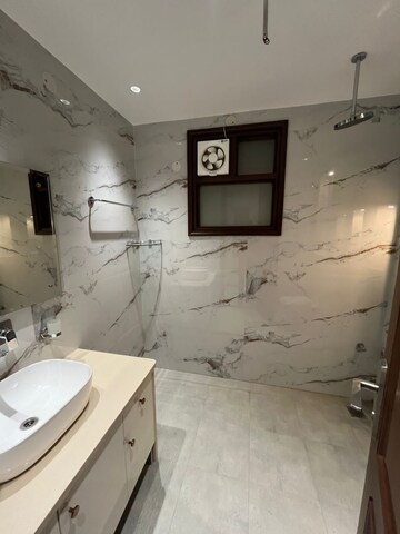 Bathroom in 3 BHK Builder Floor at Ansal Sushant Lok I, Sector 43 – for Rent