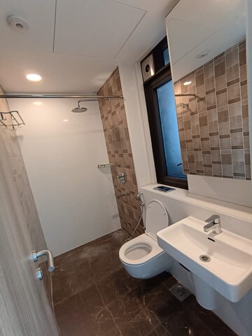 Bathroom in 3 BHK Apartment at Lodha Parkside, Worli – for Rent