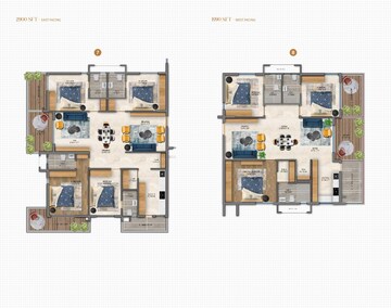 Floor Plan in 3 BHK Apartment at Aura Vidha, Kondapur – for Sale