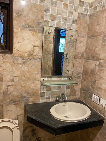 Bathroom in 4 BHK Builder Floor at Ansal Sushant Lok I, Sector 43 – for Rent