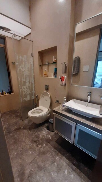 Bathroom in 3 BHK Apartment at Bandra East – for Rent