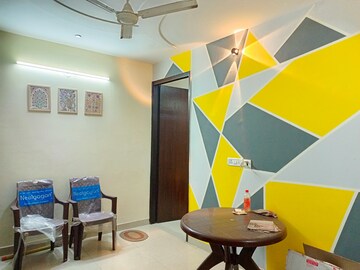 Master Bedroom in 1 BHK Builder Floor at Palm Residency Chhatarpur, Chattarpur – for Rent