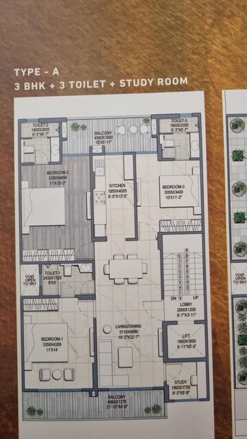 Floor Plan in 3.5 BHK Builder Floor at Signature Global City 79B, Sector 79b – for Sale