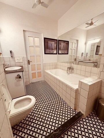 Bathroom in 1 BHK Builder Floor at Neb Sarai – for Rent