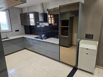 Kitchen in 3 BHK Builder Floor at Unitech Deerwood Chase, Nirvana Country – for Rent