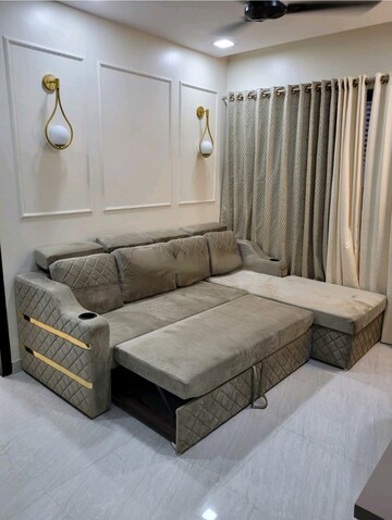 Living Room in 2 BHK Apartment at Lodha Crown Quality Homes, Majiwada – for Rent