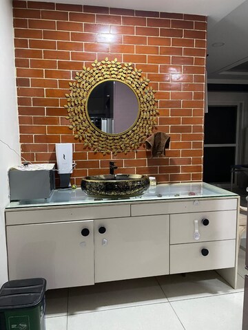 Kitchen in 3 BHK Apartment at Aparna Sarovar, Nallagandla – for Rent