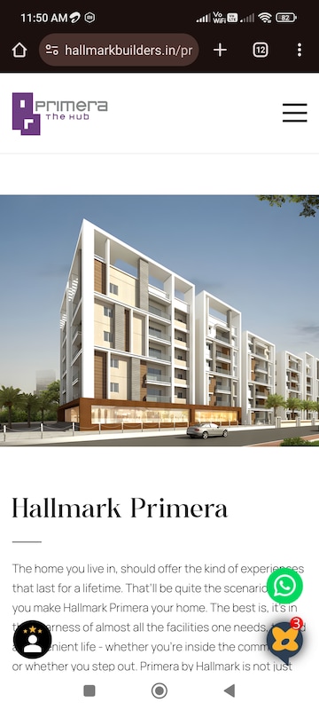 2 BHK Builder Floor For Resale in Hallmark Primera Narsingi Hyderabad  8064322