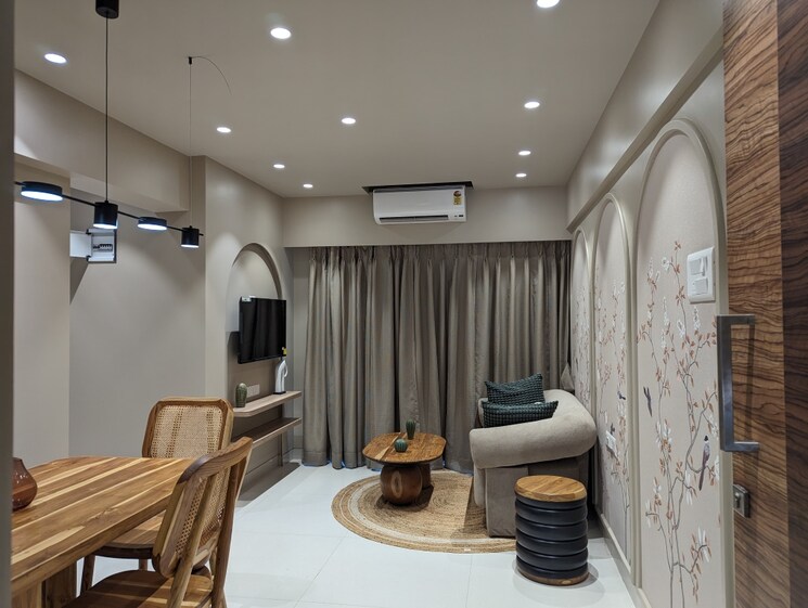 Living Room, tharwani-ariana-phase-ii 1 Bedroom 470 Sq.Ft. Apartment In Ambernath Thane 8064566