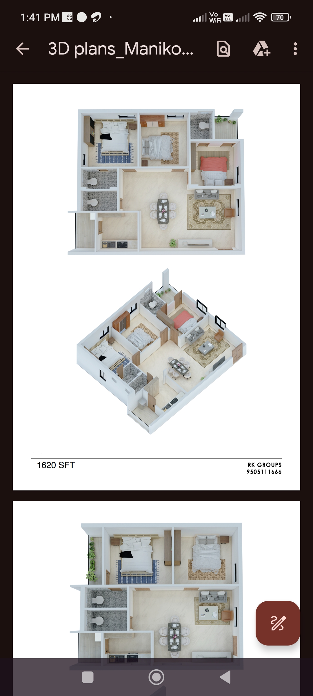 2.5 BHK + Pooja Room Builder Floor For Sale in Srinivas Enclave Alkapoor