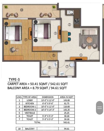 2 BHK Apartment For Sale in Riseonic Solitaire, Sector 70