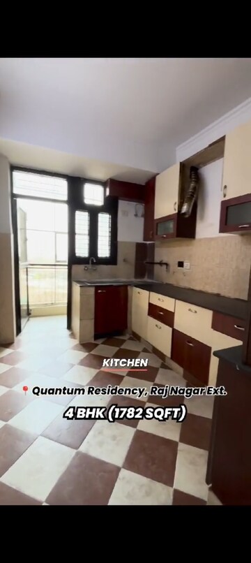 Kitchen in 4 BHK Apartment at Quantum Colonisers Quantum Residency, Raj Nagar Extension – for Sale