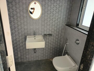 Bathroom in 2 BHK Apartment at Ashar Axis, Majiwada – for Rent