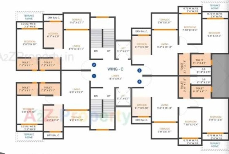 Floor Plan, sai-satyam-residency-kalyan-west 1 Bedroom 426 Sq.Ft. Apartment In Kalyan West Thane 8065403