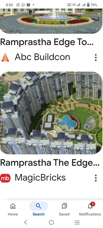 Master Plan in 3 BHK Apartment at Ramprastha City The Edge Towers, Sector 37d – for Sale