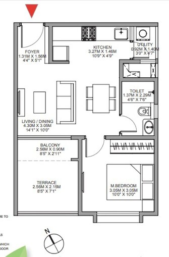 1 BHK Apartment For Resale in Godrej Park Retreat Sarjapur Road Bangalore  8065650