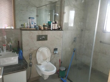 Bathroom in 4 BHK Apartment at L&T Crescent Bay T2, Parel – for Rent