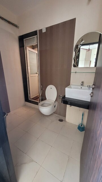 Bathroom in 3 BHK Apartment at Rustomjee Athena, Majiwada – for Rent