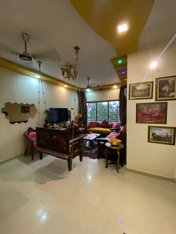 Living Room in 3 BHK Apartment at Thakur Mahadev Tower, Kandivali East – for Sale