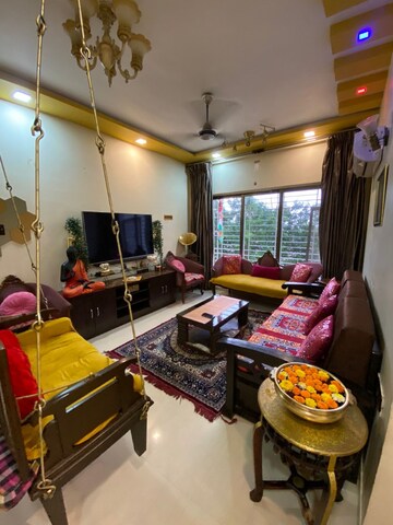 Living Room in 3 BHK Apartment at Thakur Mahadev Tower, Kandivali East – for Sale