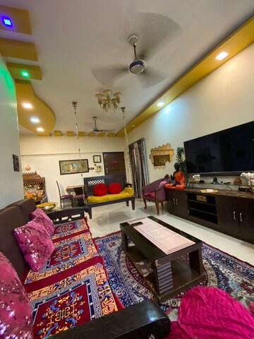 Living Room in 3 BHK Apartment at Thakur Mahadev Tower, Kandivali East – for Sale