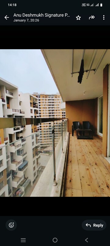 Staircase in 3 BHK Apartment at Shree Signature Park, Wakad – for Rent