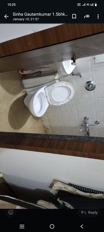 Bathroom in 1.5 BHK Apartment at Neev Itrend Life 2, Wakad – for Rent