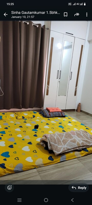 Bedroom in 1.5 BHK Apartment at Neev Itrend Life 2, Wakad – for Rent