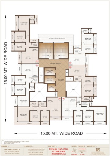 Floor Plan in 2 BHK Apartment at Giriraj Horizon, Kharghar – for Sale