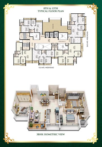 Floor Plan in 3 BHK Apartment at Devraj Prime Avenue, Ulwe Sector 19 – for Sale