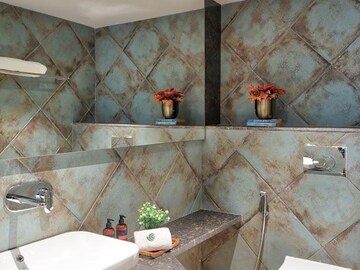 Bathroom in 3 BHK Apartment at Green Valley Residencia, Ghazipur – for Sale