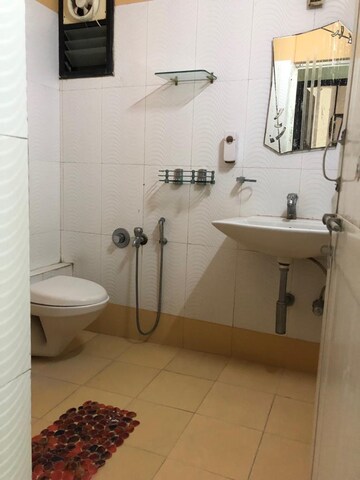 Bathroom in 3 BHK Apartment at Goyal Intercity, Memnagar – for Rent