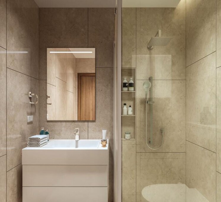 Bathroom, godrej-evergreen-square 3 Bedroom 970 Sq.Ft. Apartment In Hinjewadi Phase 3 Pune 8069295