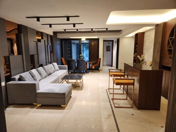 Living Room in 4 BHK Apartment at Saya Gold Avenue, Vaibhav Khand – for Rent
