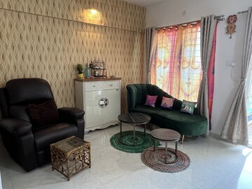 Living Room in 1 BHK Apartment at Majestique Towers, Kharadi – for Rent