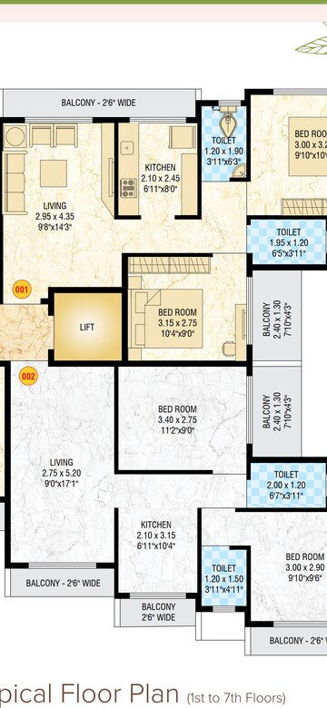 Floor Plan in 2 BHK Apartment at Old Panvel – for Sale