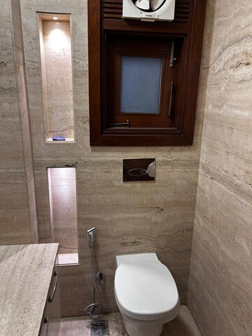 Bathroom in 4 BHK Builder Floor at Jor Bagh – for Rent