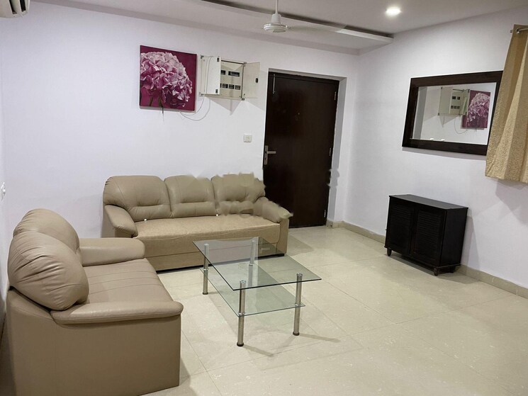 Living Room, golf-edge 2 Bedroom 1700 Sq.Ft. Apartment In Gachibowli Hyderabad 8070150