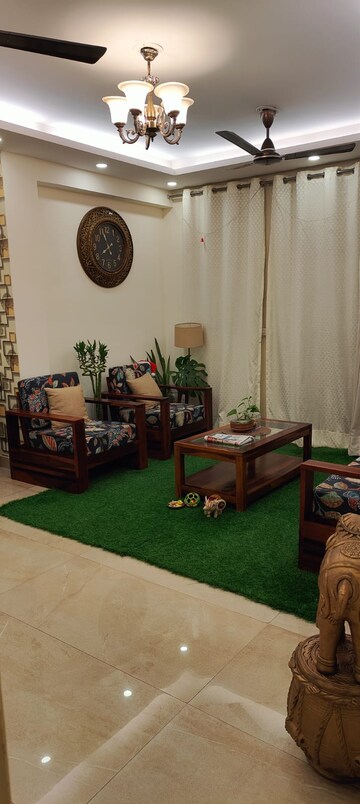 Living Room in 3 BHK Apartment at Unitech The Residences Gurgaon, Sector 33 – for Rent