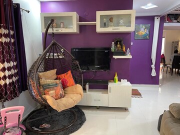 Living Room in 3 BHK Apartment at Trishala Luxor Apartments, Kondapur – for Rent