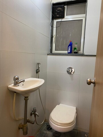 Bathroom in 2 BHK Apartment at Rosa Gardenia, Ghodbunder Road – for Rent