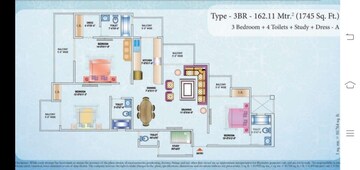 Floor Plan in 3.5 BHK Apartment at Nirala Estate, Tech Zone 4 Greater Noida – for Rent